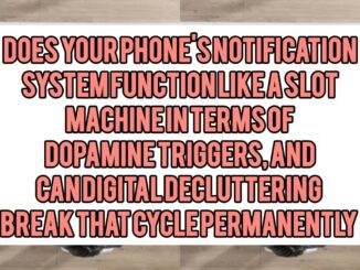 Does Your Phone's Notification System Function Like a Slot Machine in Terms of Dopamine Triggers, and Can Digital Decluttering Break That Cycle Permanently