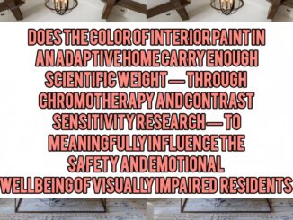 Does the Color of Interior Paint in an Adaptive Home Carry Enough Scientific Weight — Through Chromotherapy and Contrast Sensitivity Research — to Meaningfully Influence the Safety and Emotional Wellbeing of Visually Impaired Residents