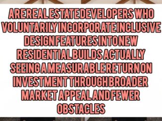 Are Real Estate Developers Who Voluntarily Incorporate Inclusive Design Features into New Residential Builds Actually Seeing a Measurable Return on Investment Through Broader Market Appeal and Fewer Resale Obstacles